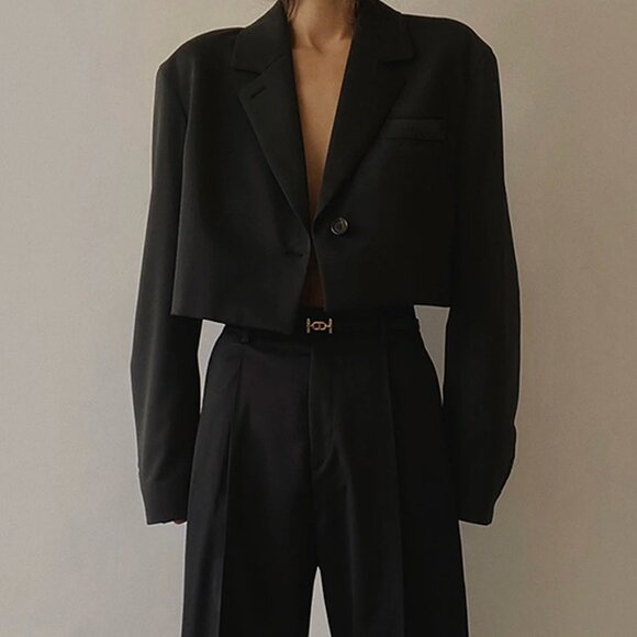 Commense Jackets & Blazers - Crop Black Blazer - Commense